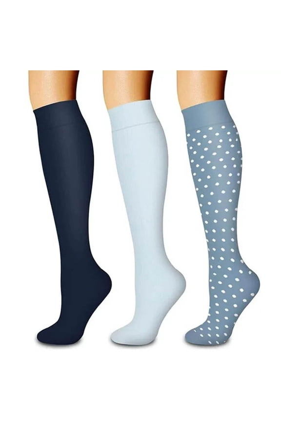 3 Pairs Compressions Socks for Women and Men Circulation,Socks for Athletic Running,Hiking,Nurse,Recovery Athletic Cycling
