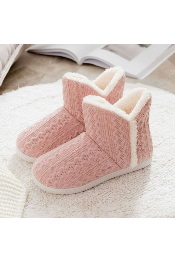 Ankle Boots for Women,Bootie Slippers,Snow Boots Warm Cozy Suede Slipper Boots with Fuzzy Plushes Lining and Collar, Winter Non Sliper House Shoes for Indoor Outdoor