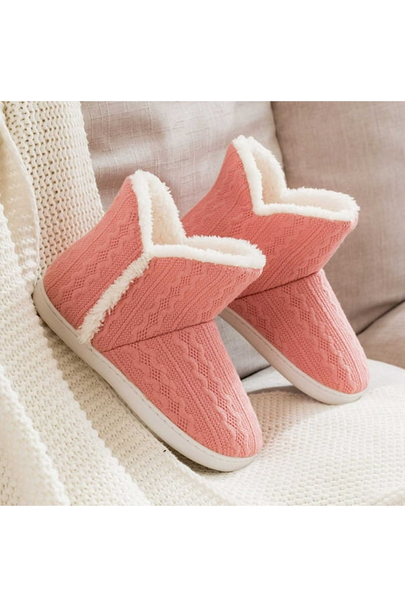 Ankle Boots for Women,Bootie Slippers,Snow Boots Warm Cozy Suede Slipper Boots with Fuzzy Plushes Lining and Collar, Winter Non Sliper House Shoes for Indoor Outdoor