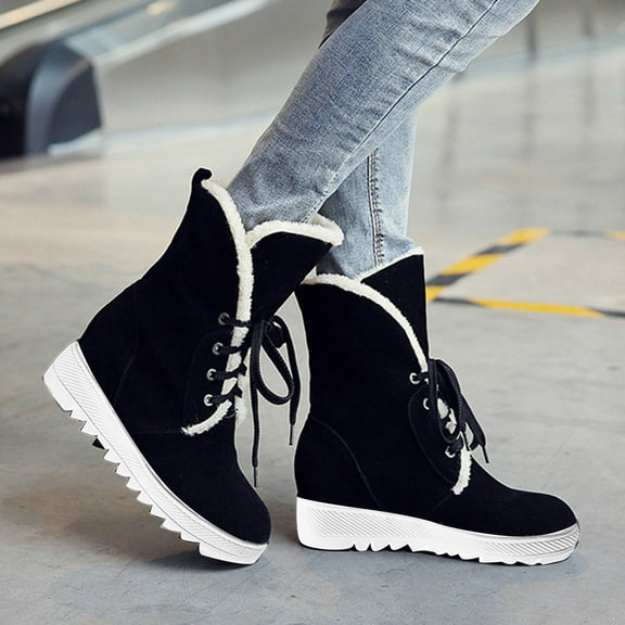 BEFOKA Boots for Women | Waterproof Winter Snow Boots | Warm Ankle Booties | Wide Width Hike Work Shoes Walking Booties Non-sliper Fuzzy -Lined | Warm Ankle Rain Boots