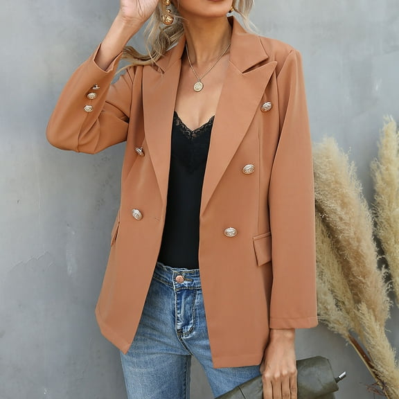 BEFOKA Cardigan Blouses for Women Casual Blazers Lapel Dressy 2025 Jackets Long Sleeve Tops for Women Business Casual Outfits Office Work Suit Loose Fits for Fall Winter S-XL