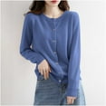 thumbnail image 1 of BEFOKA Cardigan Sweaters for Women Crop Knit Long Sleeve Crewneck Button Up Sweater Fall Outfits Fashion Clothes 2025 S_XXXL, 1 of 5