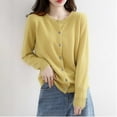 thumbnail image 1 of BEFOKA Cardigan Sweaters for Women Crop Knit Long Sleeve Crewneck Button Up Sweater Fall Outfits Fashion Clothes 2025 S_XXXL, 1 of 4