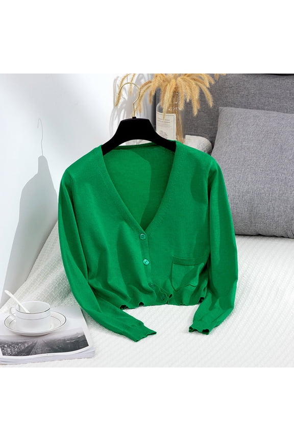 Cardigan Sweaters for Women Knit Long Sleeve V-Neck Button Up Sweater Fall Outfits Fashion Clothes 2025 M_XXXXL