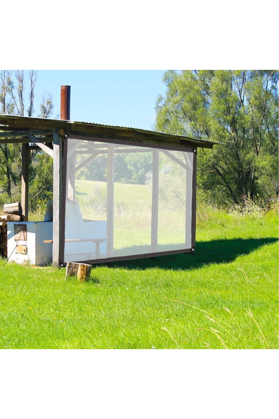 Clear Tarps In Multiple Sizes,UV & Weather Resistant Vinyl Coated PVC Tarps,Clear Tarps with Rustproof Gommets,Waterproof Greenhouse Tarp,Perfect for Curtains