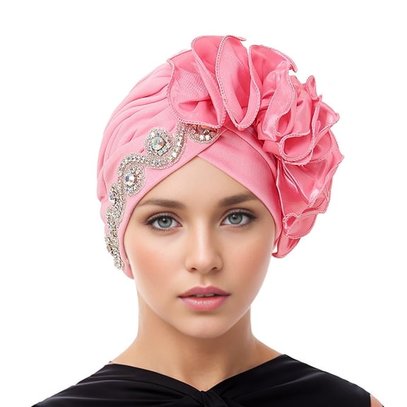BEFOKA Flower Turban Headwears, Hijab Undercap for Women,Soft Head Wraps Headwears Elastic Cap for Women with Hair Loss