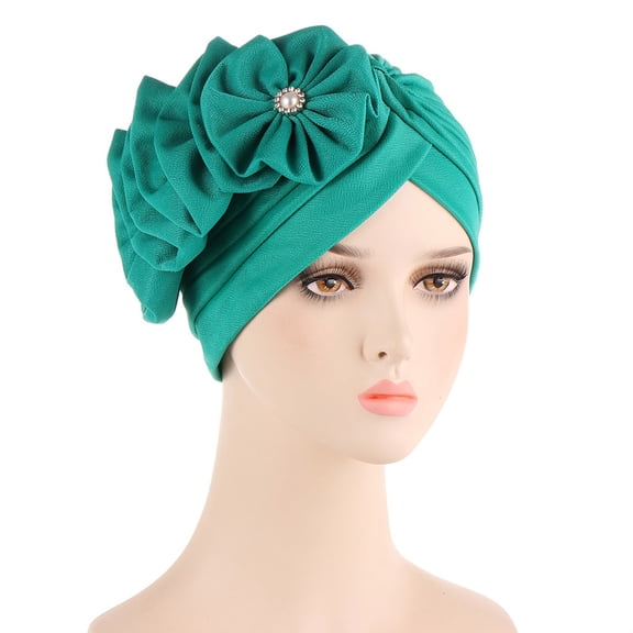BEFOKA Flower Turban Headwears, Hijab Undercap for Women,Soft Head Wraps Headwears Elastic Cap for Women with Hair Loss