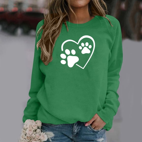 BEFOKA Graphic Shirts for Women Casual Tee Shirts 2025 Long Sleeve Crew Neck Basic Tees Shirts Pullover Tops for Women Trendy Sweatshirts Winter Fall Outfits Clothes Plus Size S_XXX