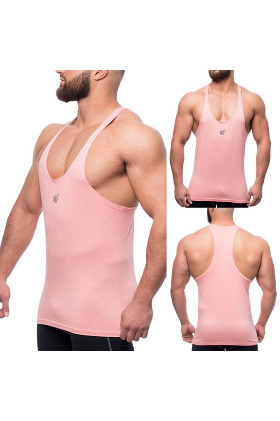 Gym Tank Tops For Men Sleeveless Crew Neck Muscle Top Quickly Dry Shirts Regular Fits Summer Beach Swim Shirt L