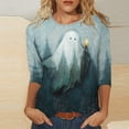 thumbnail image 1 of BEFOKA Halloween Shirts for Women Casual Tee Shirts 2025 Long Sleeve Crew Neck Basic Tees Shirts Graphic Pullover Tops for Women Trendy Sweatshirts Thanksgiving Gift Tops Blouse Outfits S_XXXXL, 1 of 5