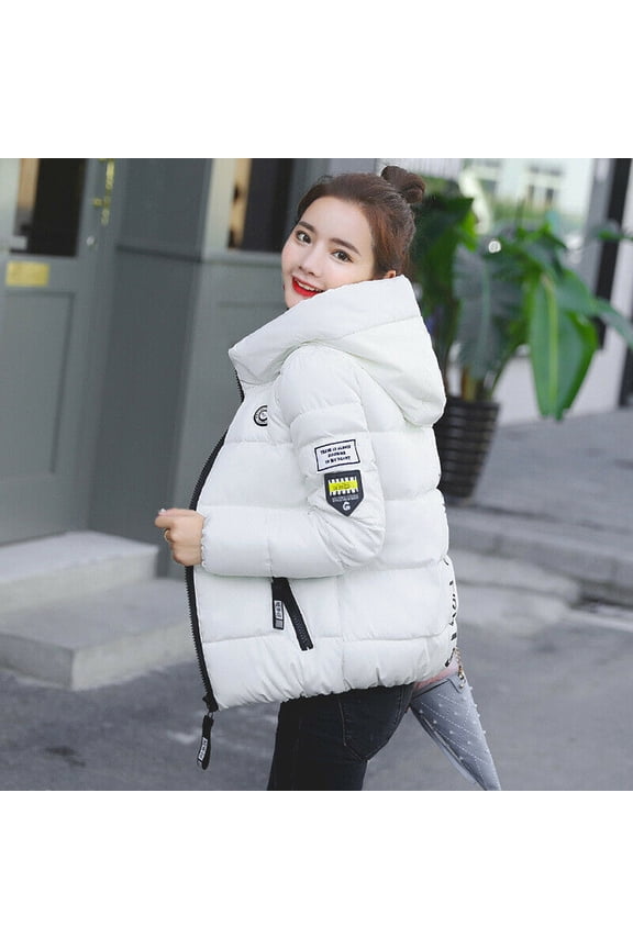 Jackets for Women Puffer Jacket Lightweight Quilted Padded Coat Tops for Women Trendy Winter Fleece Coat Warm Puffy Jacket with Stand Collar Thermal Warm Outerwear Going Out Tops M_4X