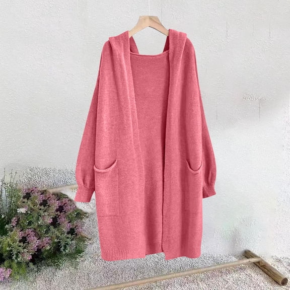 BEFOKA Long Cardigan Sweaters for Women 2025 Lightweight Crochet Cardigan Long Sleeve Kimonoes Open Front Knitted Cardigan Kimonos Tops Fall Outfits Fashion Clothes