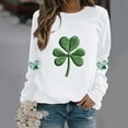 thumbnail image 1 of BEFOKA Long Sleeve Shirts For Women St Patrick'S Day Crew Neck Sweatshirts Irish Shamrock Printed Black Shirts Going Out Tops Plus Size Blouses Green Graphic Tshirts Tee Tops, 1 of 4