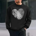 thumbnail image 1 of BEFOKA Long Sleeve T Shirt Men Crew Neck Sweatshirt For Mens Love Heart Printed Valentine'S Day Funny Shirt Going Out Tops For Men Blouses For Men Business Casual Graphic T-Shirts Fall Fashion Shirt, 1 of 6