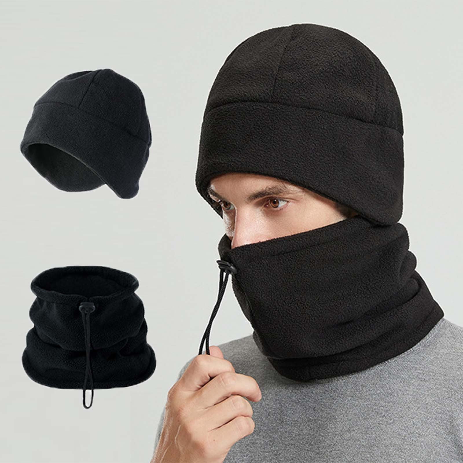 LLmoway Cappello Invernale Uomo In Pile Con Paraorecchie E Passamontagna 2 In 1 – Verde Militare