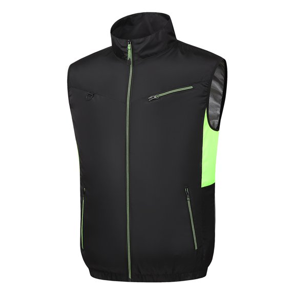 BEFOKA Men's Lightweight Softshell Vest with USB Fans Portable Work Cooling Vest Sleeveless Breathable Sunproof Air Conditioned Jacket for Travel Hiking Running Golf M