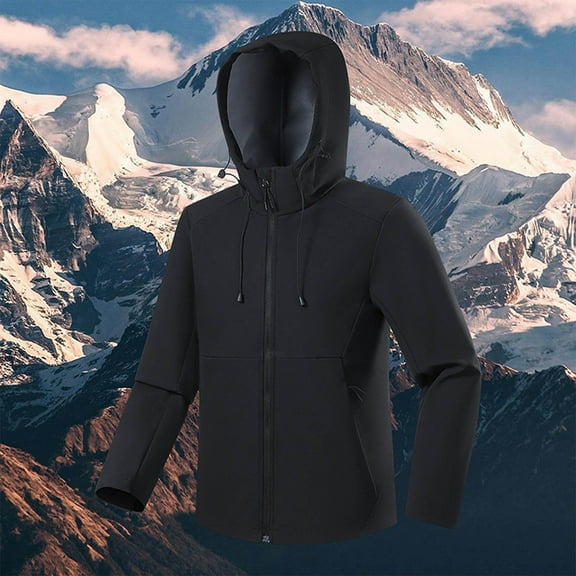 BEFOKA Mens Jacket Rain Coat with Hood Waterproof Fall Jackets for Men 2025 Outdoor Lightweight Hiking Rocks Climbing Jacket Oversize Workout Sports Jackets for Men