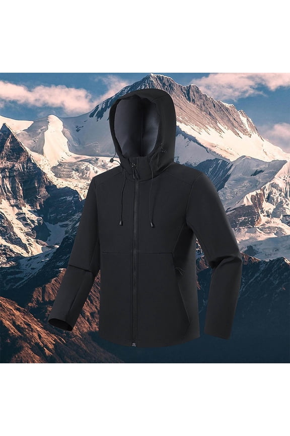 Mens Jacket Rain Coat with Hood Waterproof Fall Jackets for Men 2025 Outdoor Lightweight Hiking Rocks Climbing Jacket Oversize Workout Sports Jackets for Men