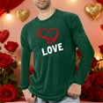 thumbnail image 1 of BEFOKA Mens Long Sleeve Tee Shirts Waffle Crew Neck Sweatshirt For Mens Heart Printed Valentine'S Day Mens Big And Tall Shirts Men Fall Tops Casual Blouses Graphic Casual Pajama Lounge Shirt, 1 of 4