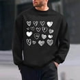 thumbnail image 1 of BEFOKA Mens T-Shirts Long Sleeve Crew Neck Sweatshirt For Mens Love Heart Printed Valentine'S Day Golf Shirts Plus Size Fall Tops Fall Blouses 2025 Graphic Outdoor Graphic Tops Blouse, 1 of 6