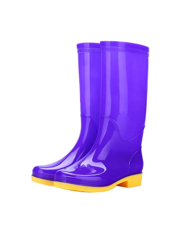 Rubber Boots for Men & Women , Waterproof Rain Boots, Fuzzy Warm No Sliper High Traction Multi-season Dry Mud Boot for Outdoor Work Hunting