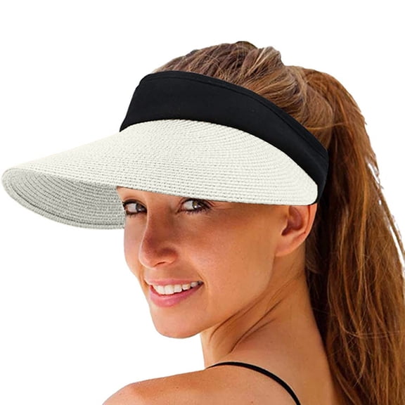 BEFOKA Summer Sports Sun Visor Hat for Women Men Bucket Cap Sun Protection Empty Top Baseball Cap for Adults Outdoor Activities Vacation Lightweight Hiking Hat Golf Tennis