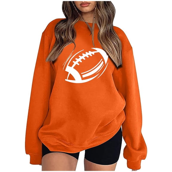 BEFOKA Sweatshirt for Women Blouse T-Shirts Baseball Print Crew Neck Long Sleeve Going Out Top Womens Loose Tops 2025 Lightweight Loose Shirts Fashion Soft Pullover