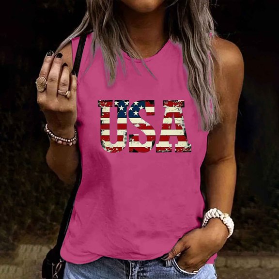 BEFOKA Tank Top for Women Graphic Print Tshirt 2025 Crewneck Summer Sleeveless Cottons Tops Loose Fits Tops Lightweight Tops & Blouses Basic Tshirt Trendy Sweatshirt for Women S-XXL