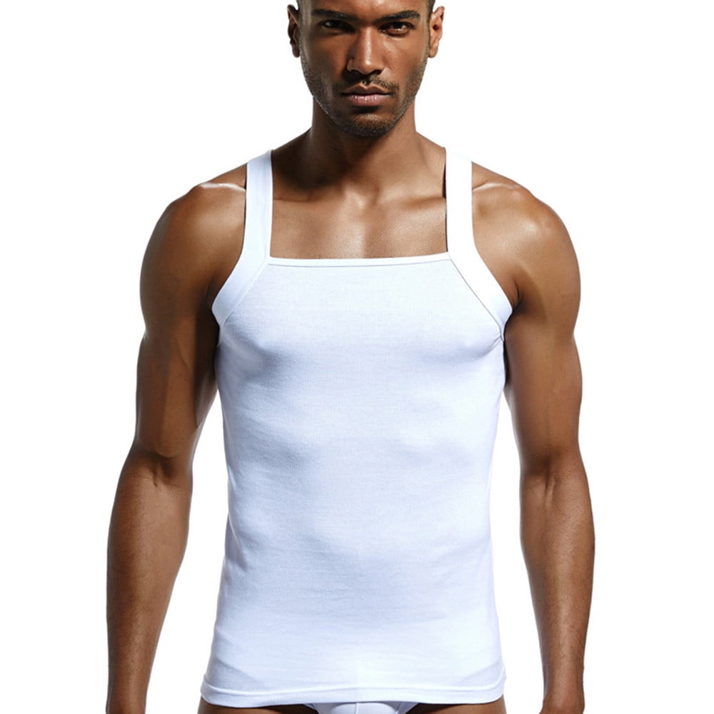 BEFOKA Tank Tops For Men Hawaiian Sleeveless Square Neck Muscle Top ...