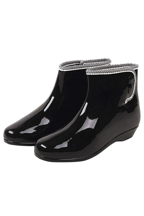 Water Shoes Womens Mid Calf Rain Boots Waterproof Outdoor Ladies Rain Boots Garden Boots Rain Wellies Graphic Womens Rain Boots Beach Outdoor Shoes Fishing Boot Outdoor Work Shoes for Boating