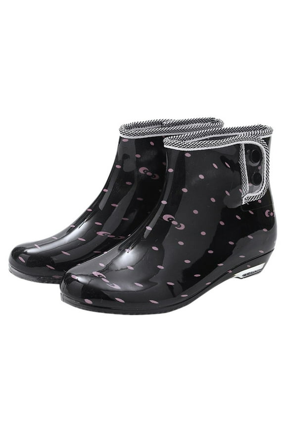 Water Shoes Womens Mid Calf Rain Boots Waterproof Outdoor Ladies Rain Boots Garden Boots Rain Wellies Graphic Womens Rain Boots Beach Outdoor Shoes Fishing Boot Outdoor Work Shoes for Boating