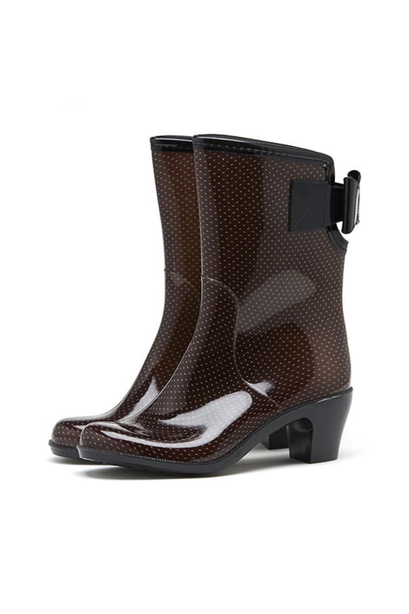 Water Shoes Womens Mid Calf Rain Boots Waterproof Outdoor Ladies Rain Boots Garden Boots Rain Wellies Graphic Womens Rain Boots Beach Outdoor Shoes Fishing Boot Outdoor Work Shoes for Boating