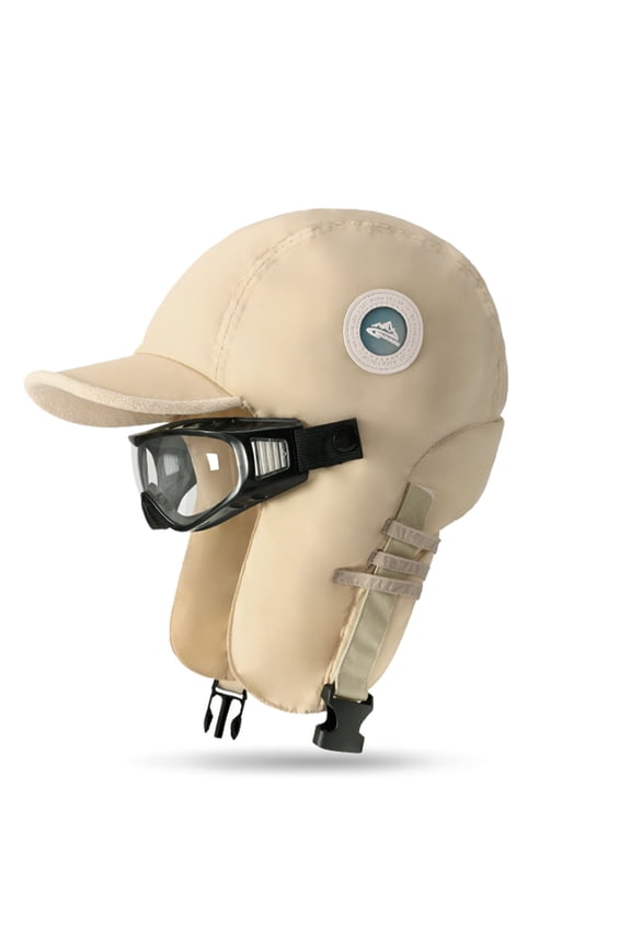 Women Hats Slouchy Fleece Beanie Hats Scarf Ear Flap Warm Winter Knitted Hat Thick Skull Ski Cap , Ear Cover Hat ,Waterproof Hooded Cold Weather Hat Neck Warmer