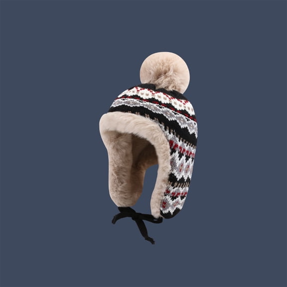 BEFOKA Women Hats Slouchy Fleece Beanie Hats Scarf Ear Flap Warm Winter Knitted Hat Thick Skull Ski Cap , Ear Cover Hat ,Windproof Hooded Cold Weather Hat Neck Warmer