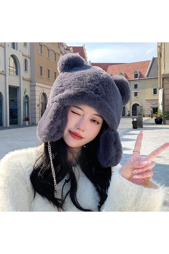 Women Men Beanie Warm Winter Hats, Soft Knit Lazy Beanie ,Cats Beanie,Women Foxs hat, Slouchy Beanie for Men/Women Slouchy Ski Watch Cap Ear Flap Beanie Hat