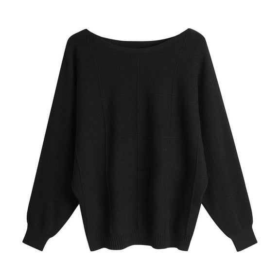 BEFOKA Women Off The Shoulder Sweater Batwing Long Sleeve Loose Fits Knit Pullover Tops Casual Falls Jumperes Tops 2024
