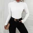thumbnail image 1 of BEFOKA Women's 2025 Crop Sweaters Long Sleeve Turtleneck Knit Pullover Tops Winter Fashion Clothes Mock Neck Knitted Jumperes Tops Winter Shirts Outerwear, 1 of 8