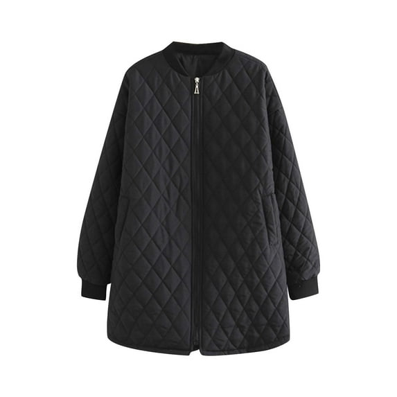 BEFOKA Women's 2025 Long Puffer Jacket Sweatshirt Long Sleeve Loose Fits Trendy Casual Jacket Thickened Winter Coat Quilted Jackets for women Winter Outwear 3X-6X