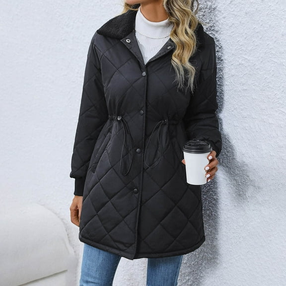 BEFOKA Women's 2025 Long Puffer Jacket Sweatshirt Long Sleeve Loose Fits Trendy Casual Jacket Thickened Winter Coat Quilted Jackets for women Winter Outwear