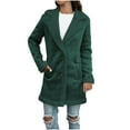 thumbnail image 1 of BEFOKA Women's Coat Casual Lapel Fleece Fuzzy Faux Shearling Coats Warm Winter Oversized Outwear Jackets, 1 of 2