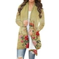 thumbnail image 1 of BEFOKA Women's Lightweight Longer Length Open-Front Long-Sleeve Sweater Floral Print Oversized Cardigans Summer Mesh Long Flowy Kimonoes Cardigans Beach Cover Up Tops Long Flowy Going Out top S_5X, 1 of 6
