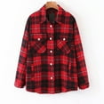 thumbnail image 1 of BEFOKA Women's Shirts Long Sleeve Button Up Boyfriends Blouses Tops Flannel Shirts 2025 Fall Outfits Long Sleeve Plaid Shackets Jacket Coats Business Casual Blouse Top, 1 of 5