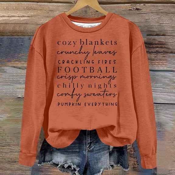 BEFOKA Womens Casual Shirts Crewneck Long Sleeve Sweatshirt Fashion Pullover Work Tops Basic Tees Shirts Trendy Winter Fall Outfits Clothes 2025 Loose Fits Outerwear