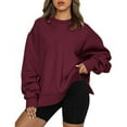 thumbnail image 1 of BEFOKA Womens Fall Long Sleeve Shirts Crewneck Casual Sweatshirt Fashion Pullover Work Tops Basic Tees Shirts Trendy Winter Outfits Clothes 2025 Loose Fits Outerwear, 1 of 8
