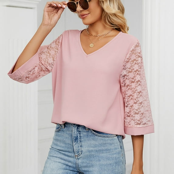 BEFOKA Womens Tops 3/4 Long Sleeves Sweatshirt Cutout Tshirts for Women Pullover Soft Tops 2025 Women's Basic Tops Fall Going Out Top Trendy Clothes Fitted Tops S_XXXL