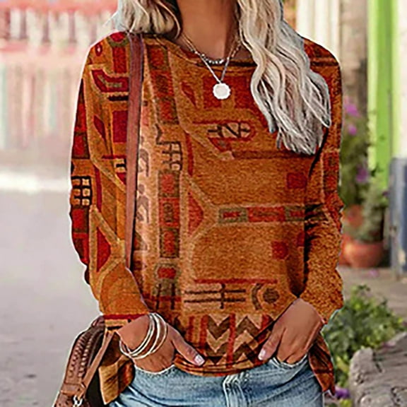 BEFOKA Womens Tops Floral Tshirts for Women Soft Tops 2025 Womens Basic Blouse Tees Fall Going Out Top Long Sleeves Sweatshirt Trendy Clothes Fitted Tops