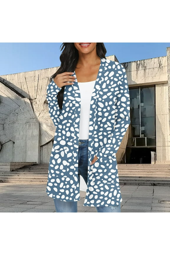 Womes Lightweight Maxi Longer Length Open-Front Long-Sleeve Sweater Floral Print Graphic Flowy Kimonoes Cardigans Summer Beach Cover Up Tops Going Out top Fall Loose Fits with Pocket 2025