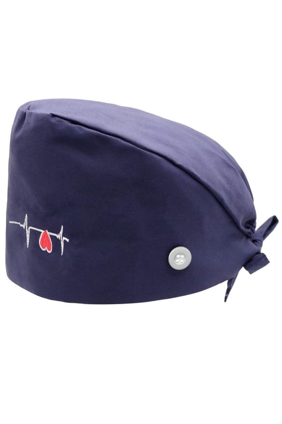 Working Caps,Adjustable Working Hats for Women Men, Scrub Cap Nurse Hats ，Unisex Tie Back Hat，Long Hair ,One Size