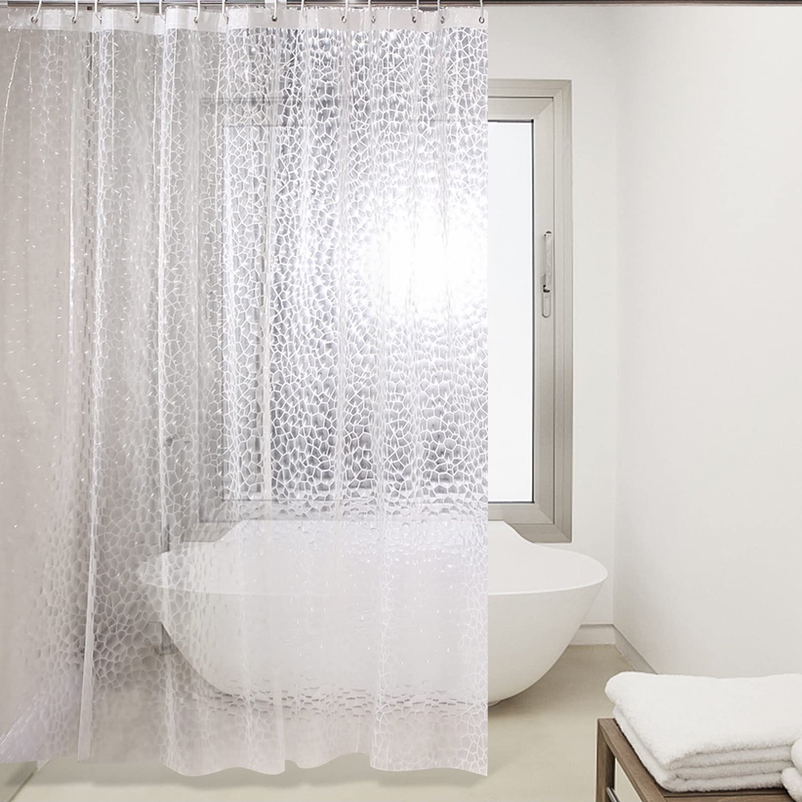 BEFUNZL 72" x 72" Shower Curtain Waterproof Machine washable PEVA