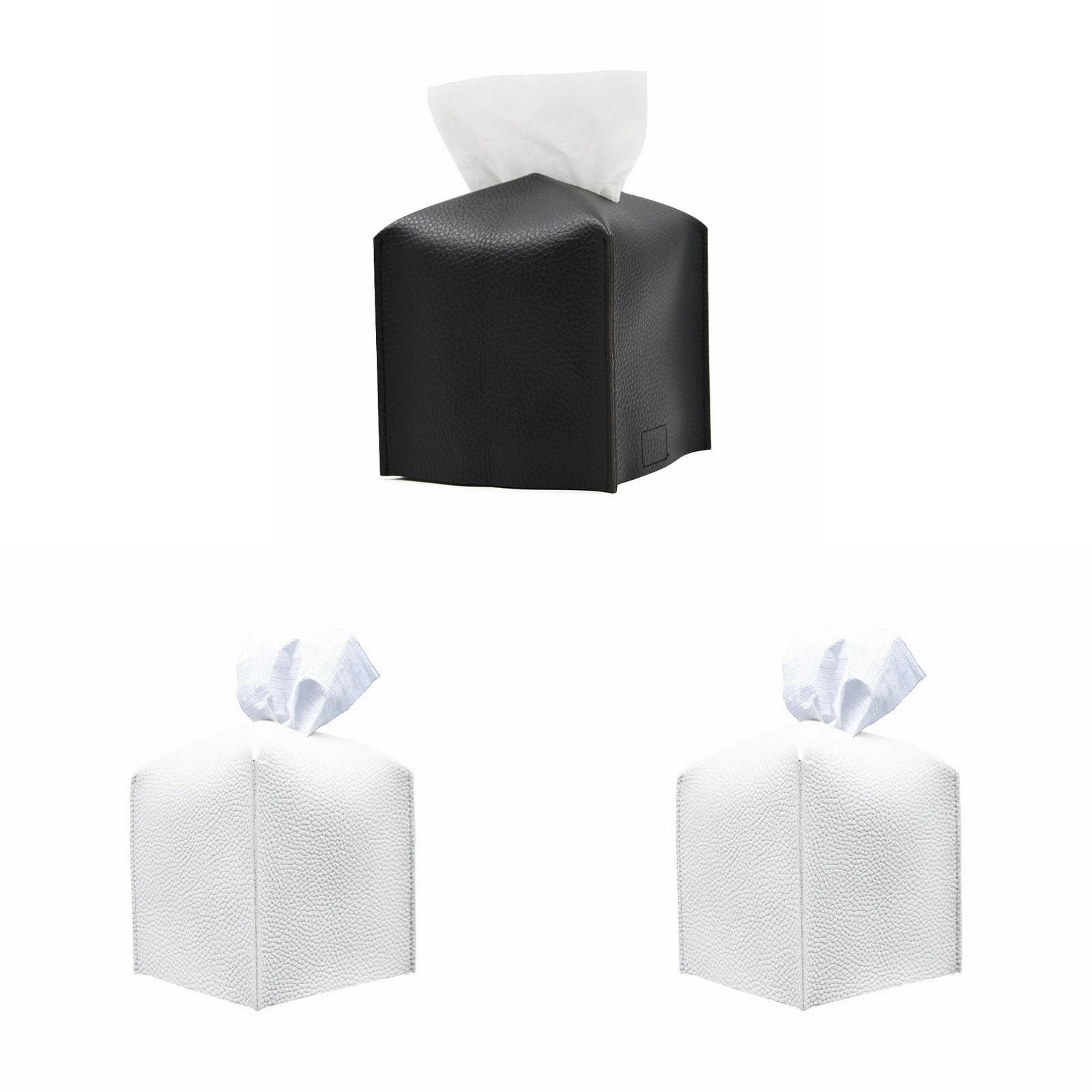 Halloween Tissue Box Cover PU Leather Square Tissues Holder Scary Night Haunted - View #5